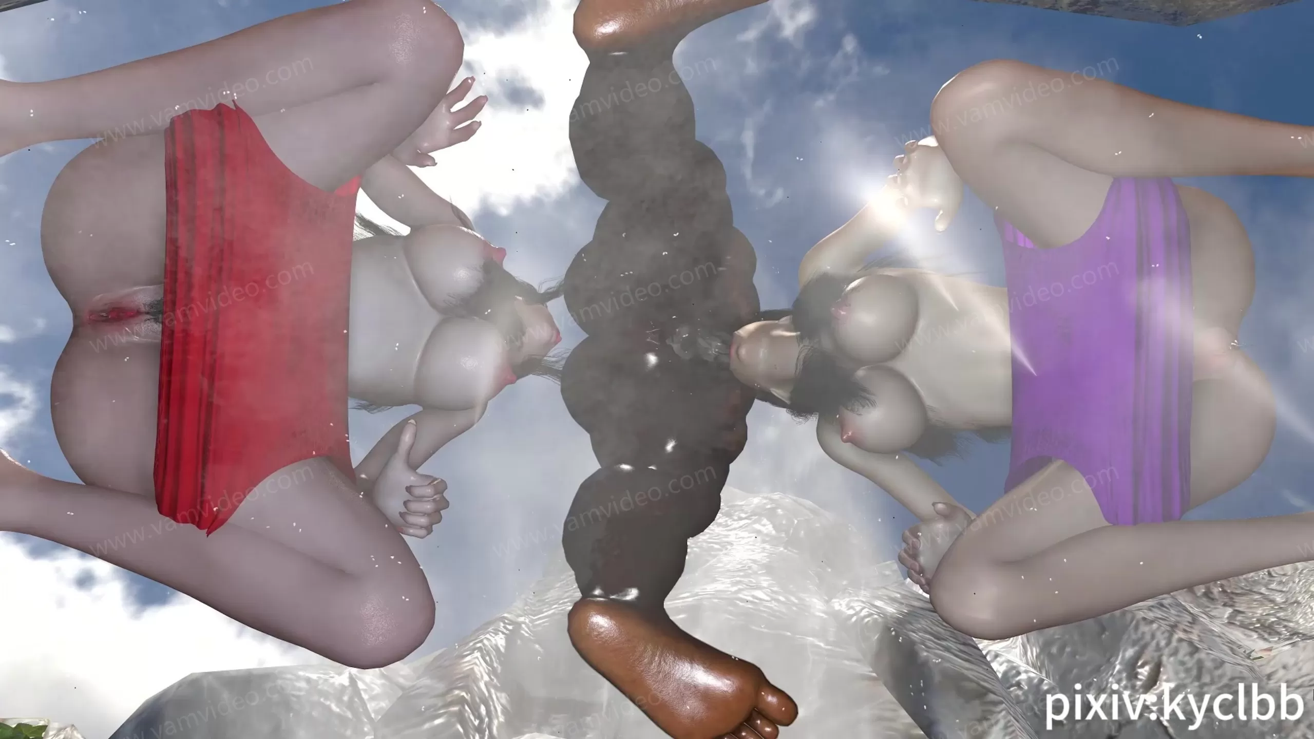 vam视频 vamvideo 与元瑶姐姐同去天山灵乳池沐浴（3P剧情 · 中字国语CV配音）-时长45分钟.mp4_003748.950