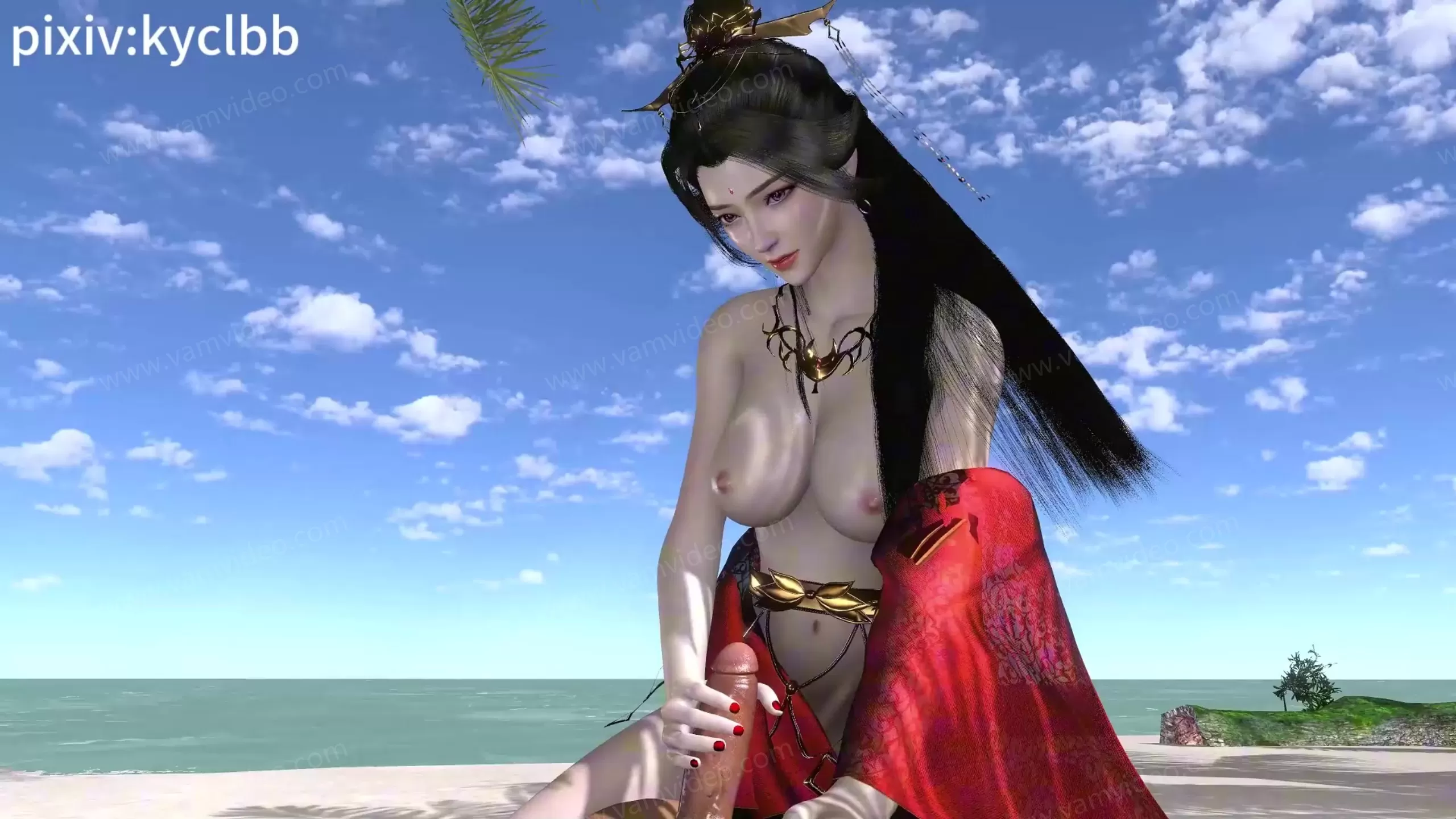 vam视频 vamvideo 帝后月婵的侍寝（古装纯享受侍奉 · 真人配音）-时长32分钟.mp4_001030.000